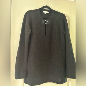TRINA TURK Black Cable Knit Sweater